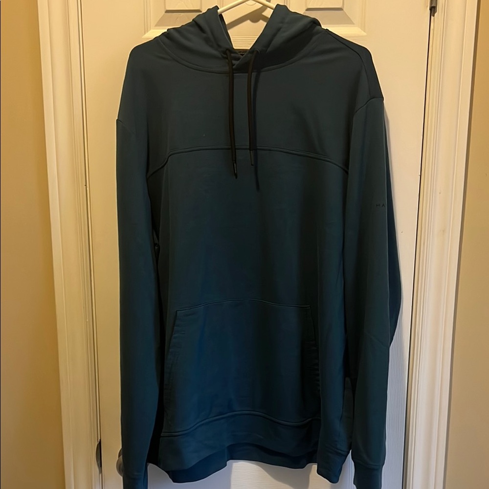 Matrix Teal and Gray Hooded Sweatshirt